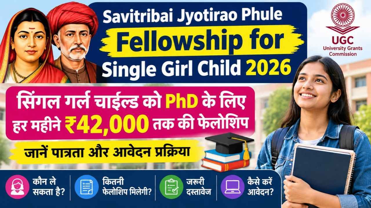 Savitribai Jyotirao Phule Fellowship for Single Girl Child 2026